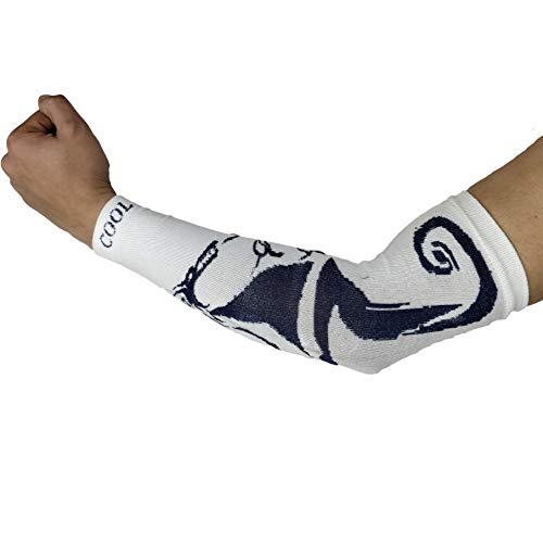 Image of Cotson White Tattoo Cotton Arm Sleeves for Men Women Sun Protection (Pack of 1 Pair)