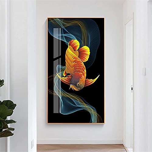 ZGNB Muur Art Decor Canvas Print Muur Kunst Schilderijen Draak Vis Muur Kunstwerken Foto's voor Woonkamer Slaapkamer… - Image 3