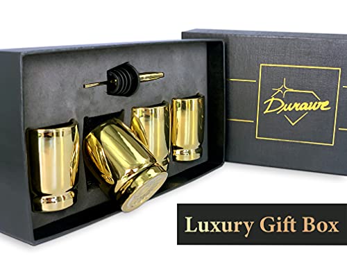 Durawe Company 50 Caliber Shot Glass, Ceramic Gun Shot Glasses Set Of 4 With Pourer thumb #4