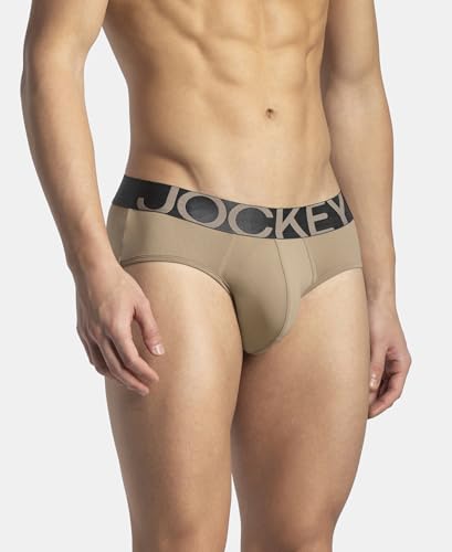 Image of Jockey IC27 Men's Tactel Microfiber Elastane Stretch Solid Brief with Moisture Move Treatment