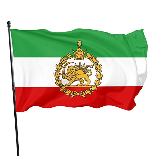Old Historic Iran Iranian Flag 3x5 Ft Quality Polyester Bright Colors Brass Grommets Constitutional Revolution Iran Flag lion