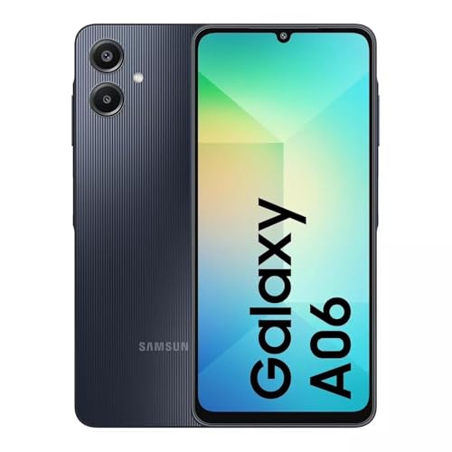 Samsung Galaxy A06 4G LTE (64GB + 4GB) Latin Version SM-A065M/DS Factory Unlocked 6.7" Dual Sim 50MP Dual Cam (Case Bundle) - (Black)