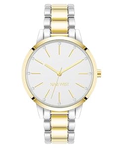 Nine West NW/2099WTTT Women's Crystal Accented Bracelet Watch