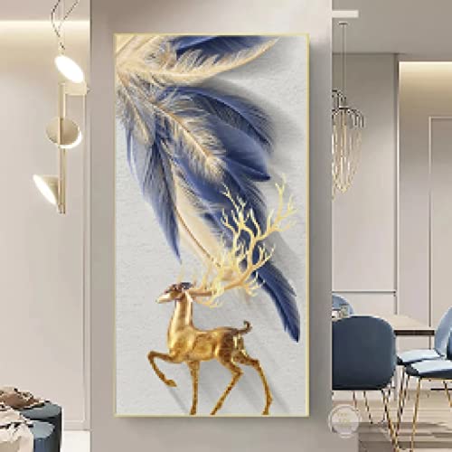 Salon et allée décor à la maison sans cadre pour habiller un grand mur
