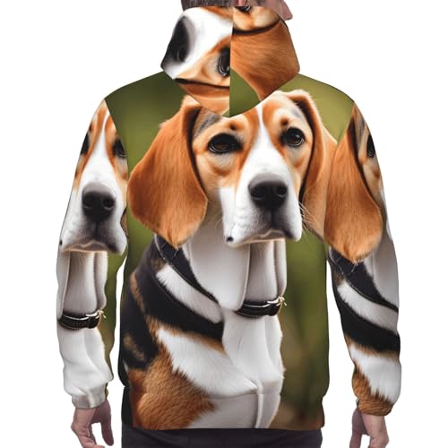 Sweat pull en polyester imprimé imprimé chien beagle avec poche EdWal