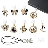 Design élégant : le bouchon anti-poussière USB-C exquis a une variété de motifs et de styles, de peintures à l'huile, de fleurs, de papillons et d'autres éléments mignons que vous pouvez combiner selon vos souhaits