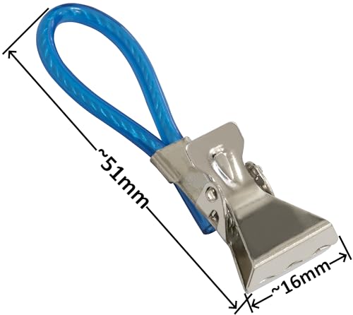 AERZETIX - C70536 - Set aus 5 Geschirrtuchhaken 51 mm für haken - handtuchklemme - gemischte farbe - aus metall und silikon - putzlappen hygiene küche waschküche bad