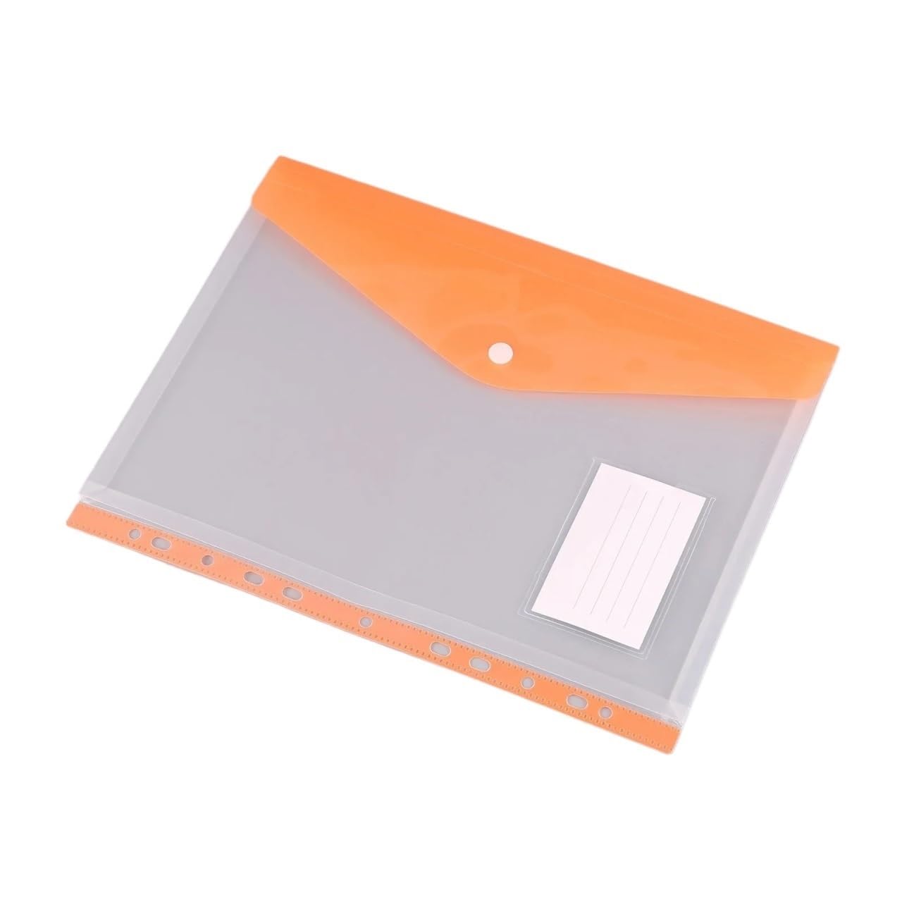 Carpeta de anillas, Carpetas de carpeta agujeros ABS A4 11 con fundas plástico multicoloras(Orange)