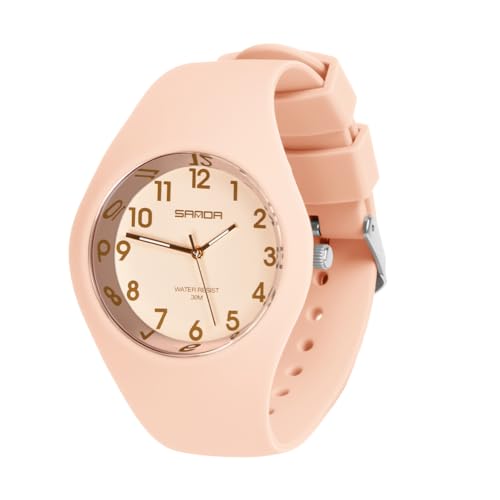 AOOSU Relojes para Mujer, Relojes de Pulsera de Cuarzo analógico para Mujer con Suave Correa de Silicona Esfera Grande Resistente al Agua Fácil de Leer Regalo para Mujeres y Niñas -Rosa Sakura AOOSU Relojes para Mujer, Relojes de Pulsera de Cuarzo analógico para Mujer con Suave Correa de Silicona Esfera Grande Resistente al Agua Fácil de Leer Regalo para Mujeres y Niñas -Rosa Sakura