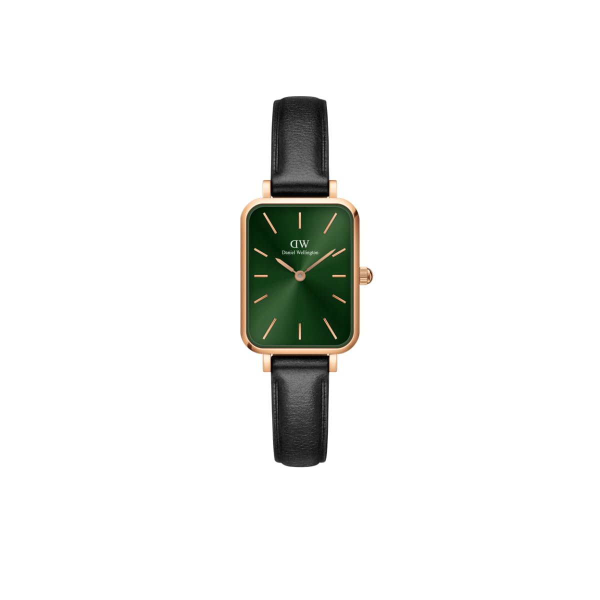 Quadro Analog Watch for Women with Green Rectangle Dial & Black Leather Strap Band Water Resistant Women's Wrist Watches - DW00100446K-image-44