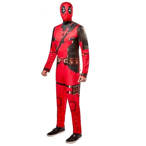Rubies Deadpool Classic para adultos, Jumpsuit impreso digitalmente con máscara, Licencia Oficial Marvel Deadpol 3, Unisex, para Carnaval, Halloween, Fiestas temáticas, Cosplay y despedidas | Ya disponible en tu tienda friki favorita! En mundofriki.es!