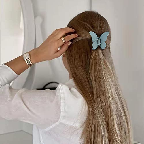 ATODEN Prendedor de cabelo com borboleta, 4 peças para mulheres, 6 cm, grampos de cabelo para menina