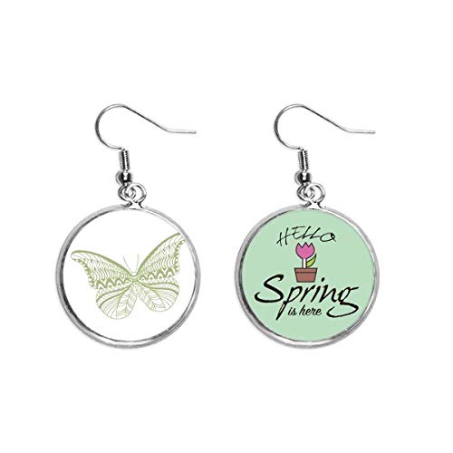 Pendientes de mariposa verde para looks de terraza y eventos de primavera