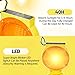 Kittmip 2 Pcs Solar Flashing Traffic Lights Solar Warning Lights Industrial Warning Traffic Safety Barricade Signal Flashing 2 Sided Visibility Amber LED, Amber