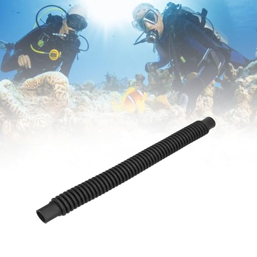 Manguera de inflador ondulada para chaleco de buceo BCD negro 2