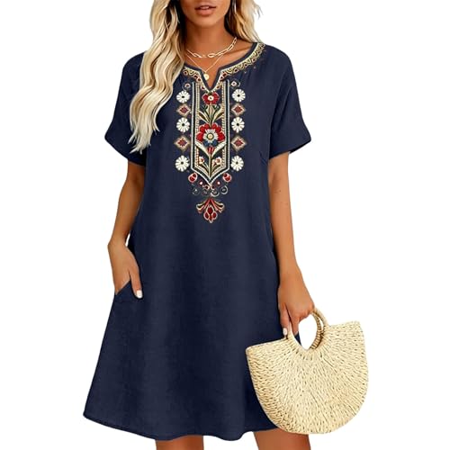 Robe légère coton lin au style vêtement femme tunique ample et fluide