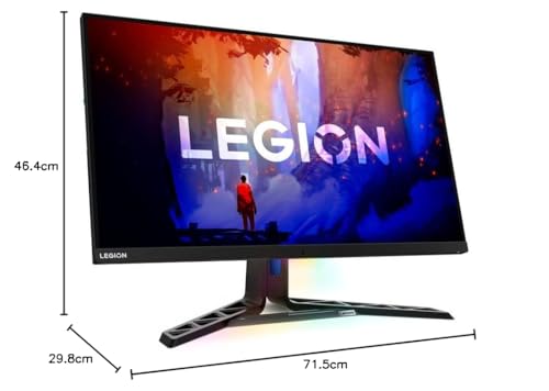Lenovo Legion Y32p-30 - Écran Gaming 31.5" 4K UHD avec EyeSafe (IPS, 144 Hz, 0.2ms, HDMI DP USB-C + Câbles, FreeSync Premium, HDR400, Haut-Parleurs) Réglage en Inclinaison/Hauteur/Rotation - Noir