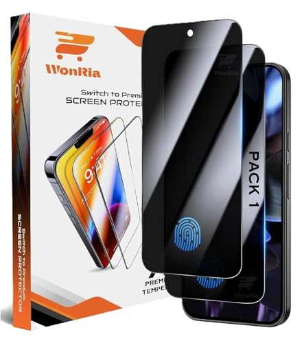 Image of WonRia Pack 1- Privacy Tempered Guard for Pixel 10 Pro XL 5G | FingerPrint Unlock | 9H Screen Guard Protector | Anti-Spy | Case Friendly - Installation Kit
