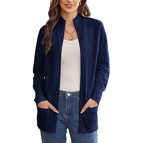 GRACE KARIN Women's Long Sleeve Zip Cardigan Cover