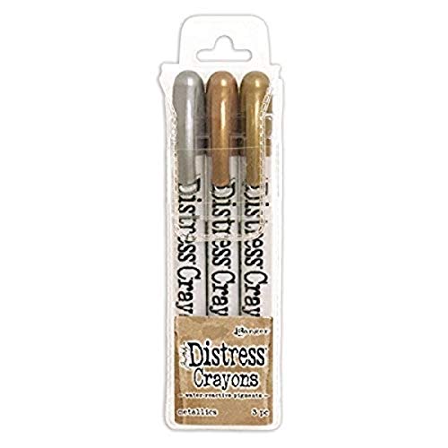 Ranger Metallics Tim Holtz Distress Crayon Set, 3 Piece