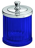 InterDesign Alston Bath Collection Canister - Full Color Cobalt Blue - Additional Vibrant Colors...
