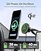 Belkin Wireless Car Charger, Magnetic Wireless Phone Mount for EV w/ 1M USB C Cable, Qi2 MagSafe Compatible Fast Charging for iPhone 17, Galaxy S25, Pixel 10, & More - Travel Accessories - Black