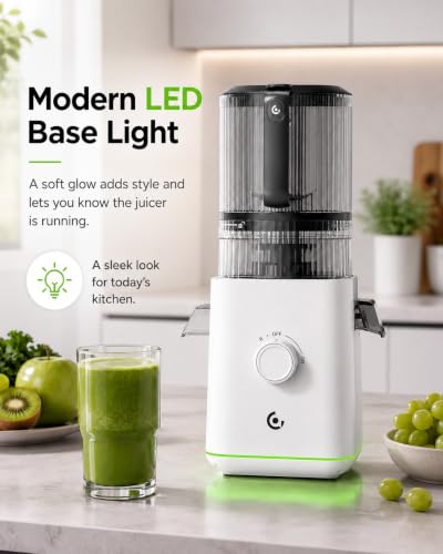 Image of 3-in-1 Cold Press Juicer for Juice, Nut Milk & Sorbet - Self Feeding Juicer Machines with Pre-Cut Blade, 6.5 inch&100oz Extra Large Chute Fits Whole Fruits & Vegetables, High Yield, Easy Clean