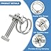 PATIKIL 15-18mm Adjustable Double Wire Hose Clamp, 10 Pcs 304 Stainless Steel Wire Hose Clips Pipe Tube Clamps for Dust Collection Rubber PVC Pool Pump Hose