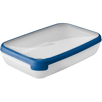 CURVER Food Container Rectangular 26l in Transparent/Blue 30 x 20 x 9 cm