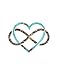 Best Infinity Heart Teal camo