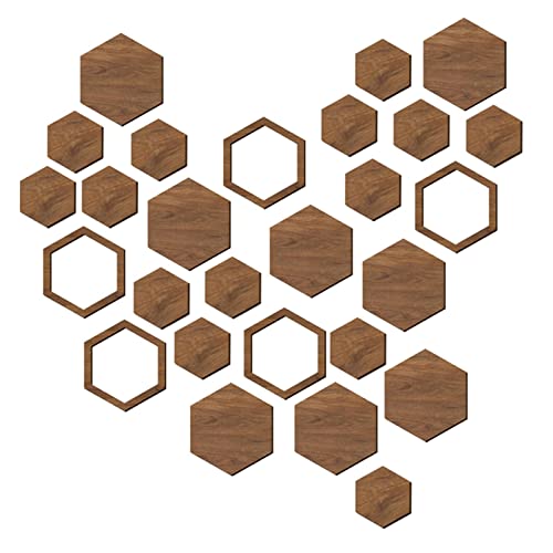Décoration murale hexagonale en bois nid d'abeille chic signée Teksome