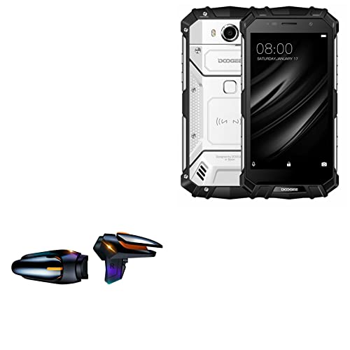 Gaming Gear for Doogee S60 Lite (Gaming Gear by BoxWave) - Touchscreen QuickTrigger Auto, Trigger Buttons Autofire Gaming Mobile FPS for Doogee S60 Lite - Jet Black