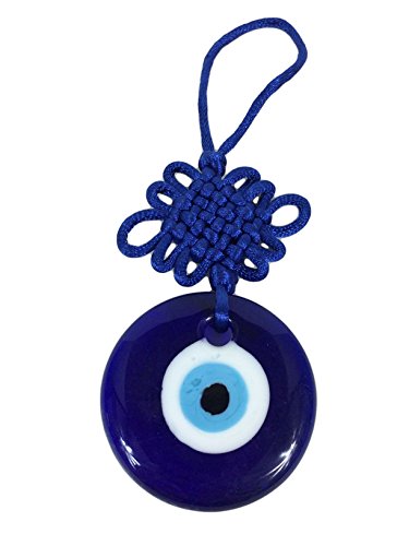 Blue Evil Eye Mystic Knot Protection Glass Charm Amulet Turkish 2