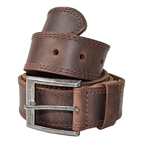 Hide & Drink, Men's Belt with Rustic Nickel Buckle Design, Everyday Belts for Men, Full Grain Leather, Handmade