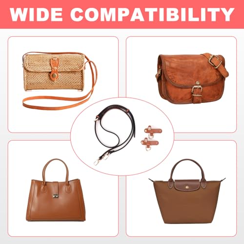 Image of dadop Strap Kit Compatible with Longchamp Mini Bags - Leather Adjustable Purse Straps for Women's Mini Shoulder Bag