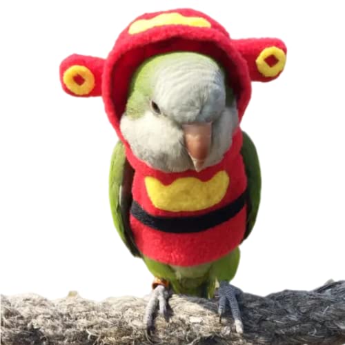 Bird Costume Bird Diaper Flight Suit Bird Clothes Cosplay Photo Prop for Parrots Lovebird Parakeet Cockatiel Small Animals Apparel (Without Diaper,Sun Conure)