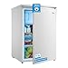 Midea Nevera pequeña 113L con Congelador - Mini frigorífico pequeño para la Habitación/Caravana/Camping - Mini Bar Bajo Consumo - Frigorifico Bajo Encimera Silencioso 39dB + Congelador -16º/-24º