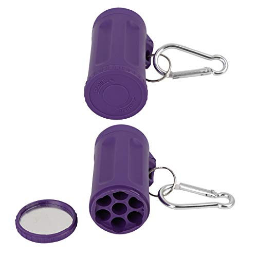 Image of X AUTOHAUX Portable Car Smokeless Windproof Ashtray with Keychain Lid Purple