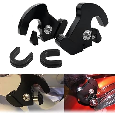 TCMI Detachable Rotary Mounting Sissy Bar Luggage Rack Latch Clips Kit Fits for Harley Davidson Sportster Touring Street Glide Road King Electra Glide 1986-2024 Cover