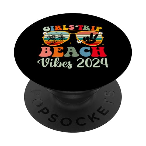Viaje de chicas Beach Vibes 2024 Vacaciones de verano PopSockets PopGrip Intercambiable