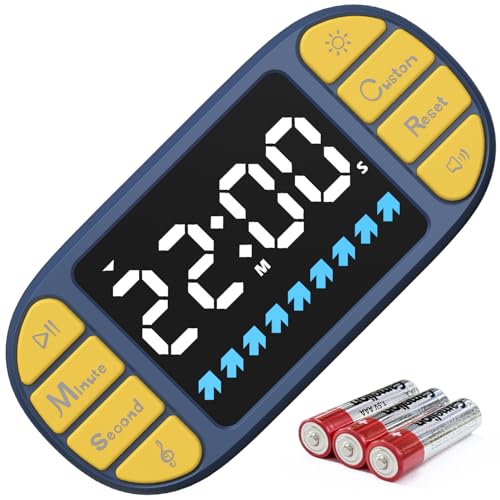 DOOMAY Minuteur de cuisine numérique - Compte à rebours magnétique - Grand écran LED de 3,6 pouces - 3 niveaux de luminosité - 4 niveaux de volume - 4 sons d'alarme - Pour enfants, école, salle de
