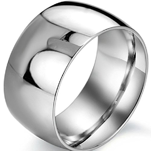 Jude Jewelers 12mm Stainless Steel Plain Wedding Band Ring (7)