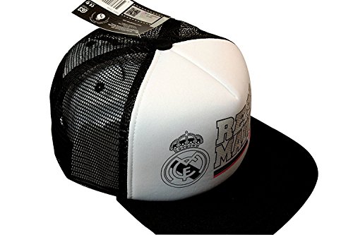 Boné de futebol licenciado oficial autêntico Real Madrid C.F, Branco, Tamanho �nico