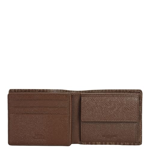 Image of Da Milano Leather Mens Wallet | RFID Slim Bifold Wallet with Card Slots & Cash Compartment - Brown (10176C)