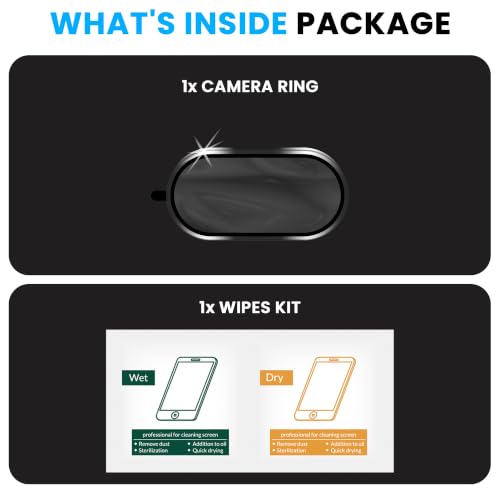 Image of FIRST MART Black Camera Ring Guard Protector for Redmi Note 17 | Tempered Glass with Metal Alloy Rings, HD Clear, Scratch Resistant, Case-Friendly | Pack of 1