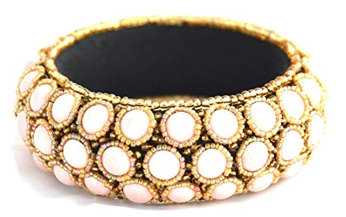 Bangle en porcelaine rose pâle C016, le cadeau idéal pour elle