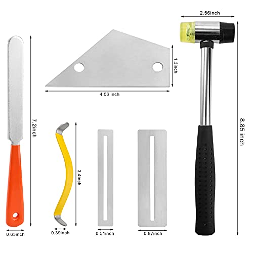 SOUJOY 17 Pieces Guitar Luthier Tool Set, Fret Rubber Hammer, Fret Crowning File, Fret Leveling Beam Sanding Leveler Beam - Image 2