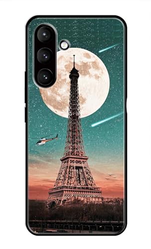 Image of Metal TPU Printed Back Cover for Samsung Galaxy S24 5G (Lovers Eiffel Tower) 360 Degree Protection | Camera Protection -25092024(AR)