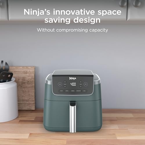 Image of Ninja Air Fryer Pro 5-in-1 | 5 QT Capacity, Air Fry, Bake, Roast, Reheat, and Dehydrate, Air Crisp Technology | Nonstick Basket & Crisper Plate | Sage | AF142GN