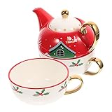 BEBEMOKO Weihnachtsbecher mit Motiven Cartoon-teetasse aus Keramik Dekorative Wasserbecher...